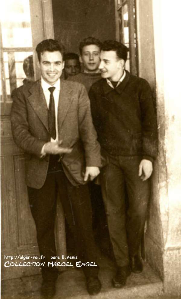  Marcel Engel  ( 1956 &agrave; 1961 ) avec &agrave; sa gauche Marcel Dubreuil et Jean Pierre Aza&iuml;s en 1958 .